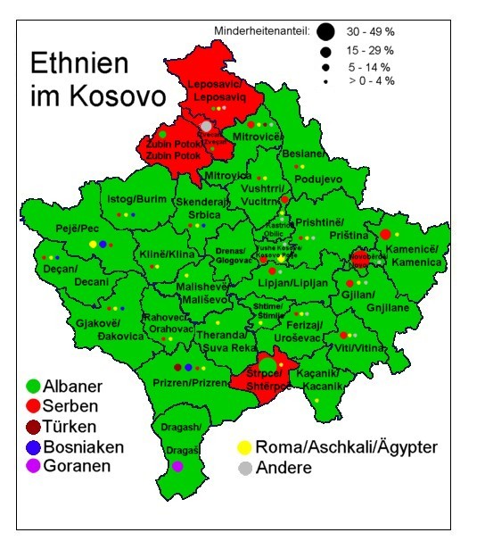 Карта где находится косово