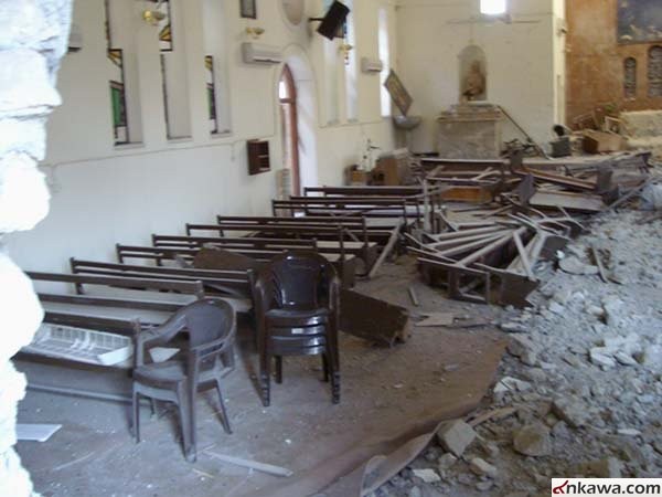 Церковь Мар Апрем после теракта. Г. Мосул, Ирак. Фото ankawa.com 