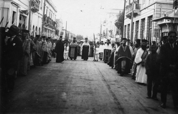 Встреча Честного Пояса в греческом городе Патры, 6 октября 1929 года