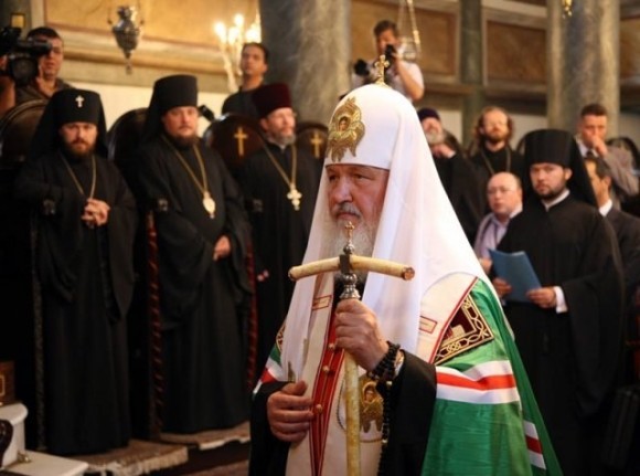 Святейший Патриарх Кирилл во время визита в Константинополь в 2009 году