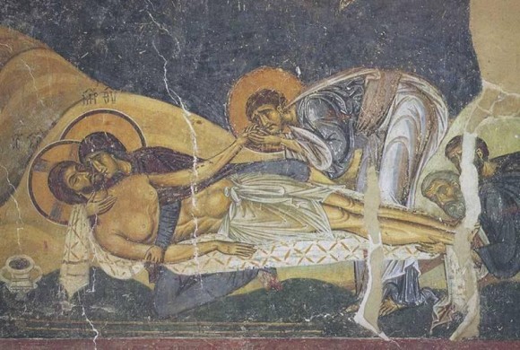 Оплакивание Христа. 1194 г., церковь св. Пантелеимона в Нерези