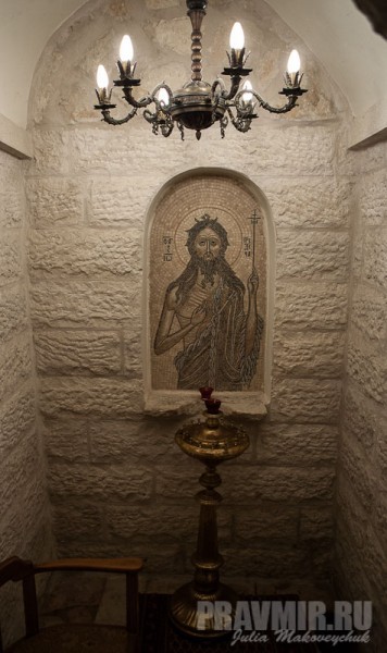 Мозаичное изображение Иоанна Предтечи. Предполагаемое место его рождения