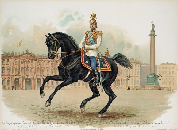 Николай II в парадной форме Лейб-гвардии Конного полка