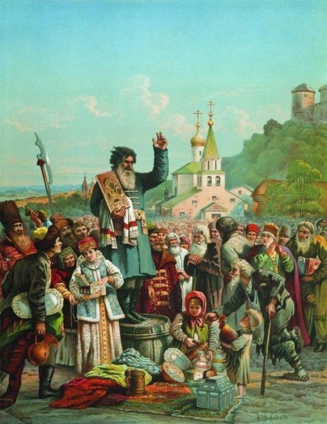 К.Е.Маковский. Воззвание Кузьмы Минина к нижегородцам в 1611 году