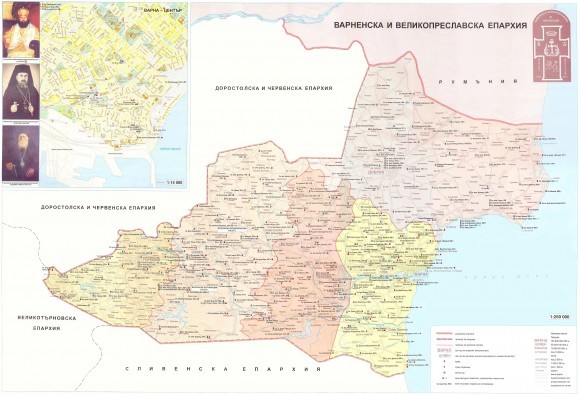 Карта Варненской епархии. Фото: mitropolia-varna.org