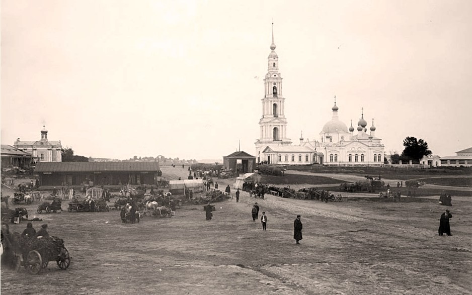 Затопленная церковь в Калязине, Калязинская колокольня до затопления (фото)