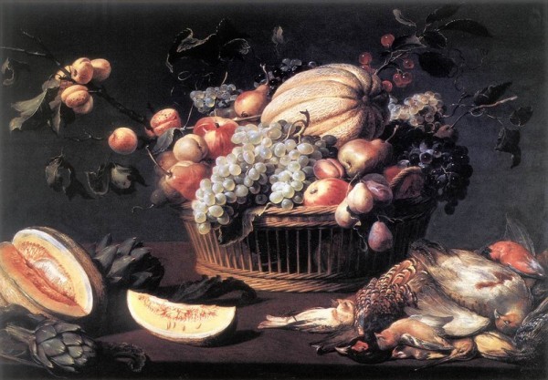 Ф. Снейдерс. (Фландрия) Натюрморт с фруктами и птицами. 1614 г.