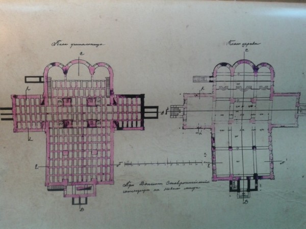 План храма и подземной усыпальницы. 1903 год