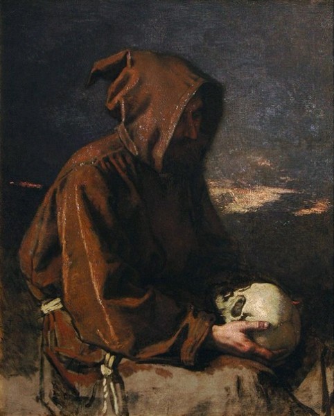 Тома Кутюр - «Монах, созерцающий череп»
