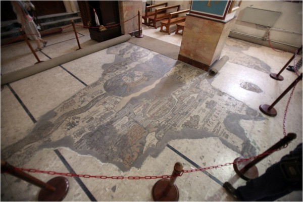 Мадаба. Знаменитая мозаичная карта в храме св. вмч. Георгия