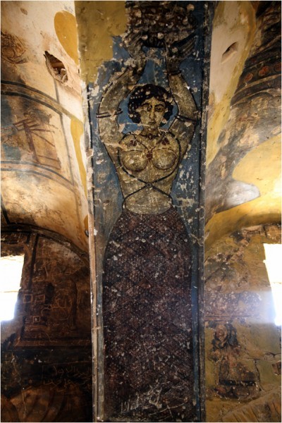 Купающаяся женщина. Фрагмент росписи замка Кусейр-Амра.