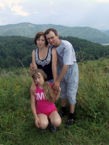 Юлия Белаш с родителями