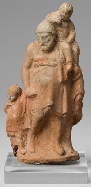 Погребальная стела из Никомидии, ок. 120 г. н.э. (Лувр). Педагог и его подопечные