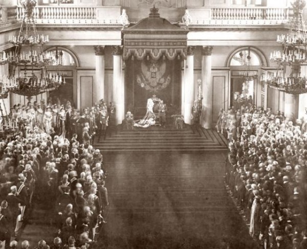 Торжественное открытие Государственной думы и Государственного совета. Зимний дворец. 27 апреля 1906. Фотограф К. Е. фон Ганн