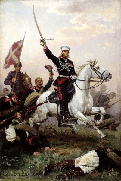 Дмитриев-Оренбургский Николай - Генерал Н. Д. Скобелев на коне