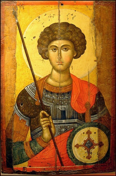 Икона святого Георгия. Перв. половина XIV в. Византийский музей, Афины