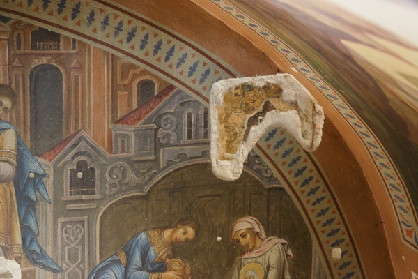 Под фресками 19 ваека обнаружены сохранившиеся фрагменты древних росписей 15 века