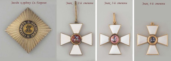 Звезда и знаки к ордену Св. Георгия