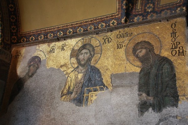 Фреска в Соборе Святой Софии (Турция)