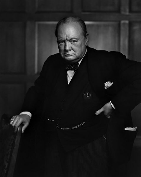 Юсуф Карш. Уинстон Черчилль. 1941. «В силе и мощи черт лица Черчилля застыло решение английского народа», – Петер Поллак, историк. 