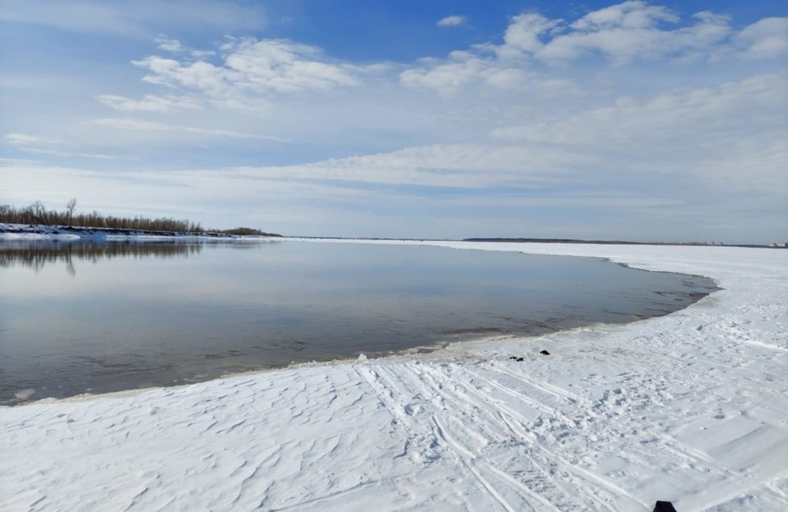 Река Обь Сургут лед