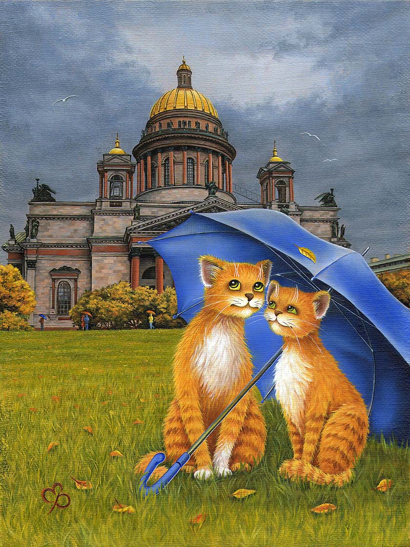 Елена Романова художница коты