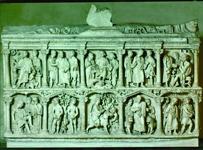 Композиция на саркофаге Юния Басса (359 г., Музеи Ватикана)